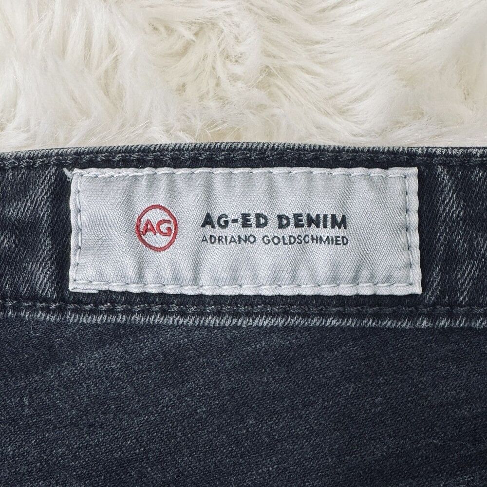 AG ED Adriano Goldschmied Legging Jeans 29 (30x28) Washed Black Distress Womens - Picture 4 of 11